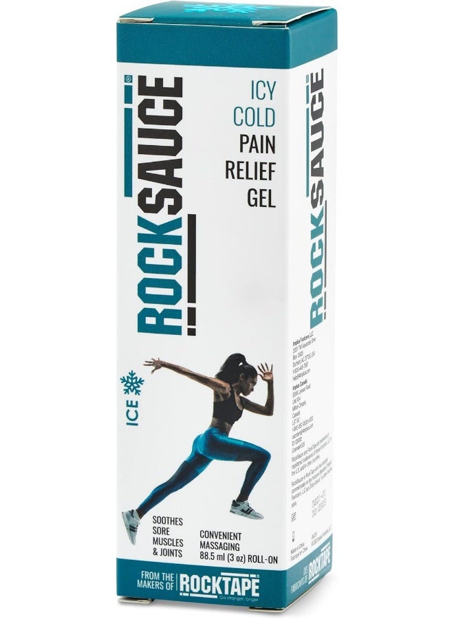 ROCKTAPE كريم تخفيف آلام العضلات من روك تاب روك صوص آيس مع المنثول، 3 أونصة - Image 3